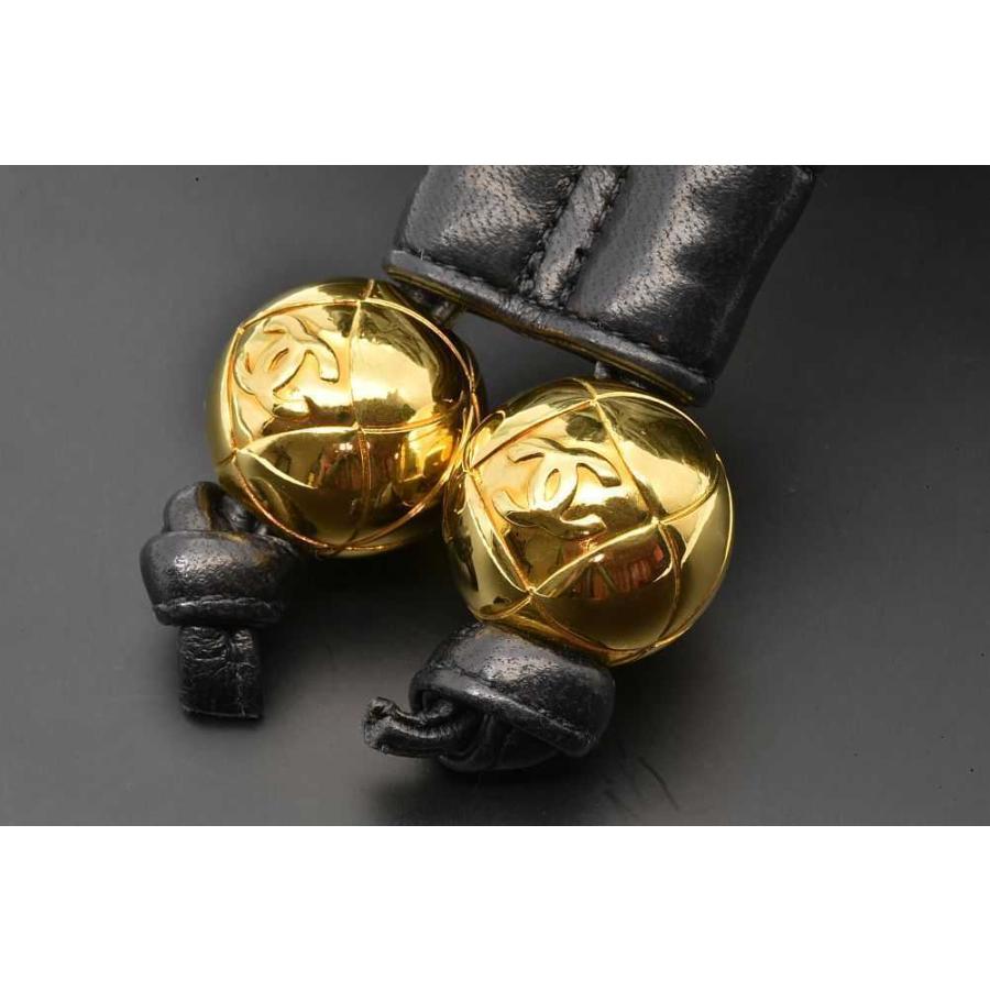 CHANEL シャネル トリプルココマーク 巾着ショルダーバッグ ラムスキン  