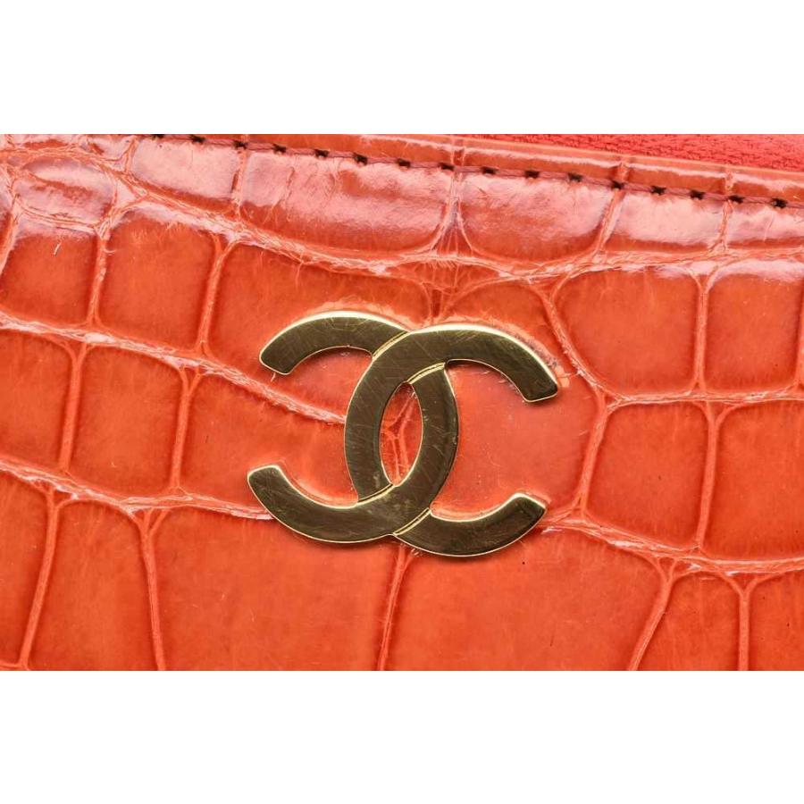 マトラッセ シャネル ココマーク ロングジップウォレット クロコダイル 