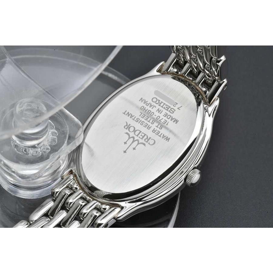 定価34万【美品】 セイコー クレドール シグノ　12Pダイヤ シェル オーバル SIGNO セイコー GSTE927 クレドール シグノ レディース SS クォーツ