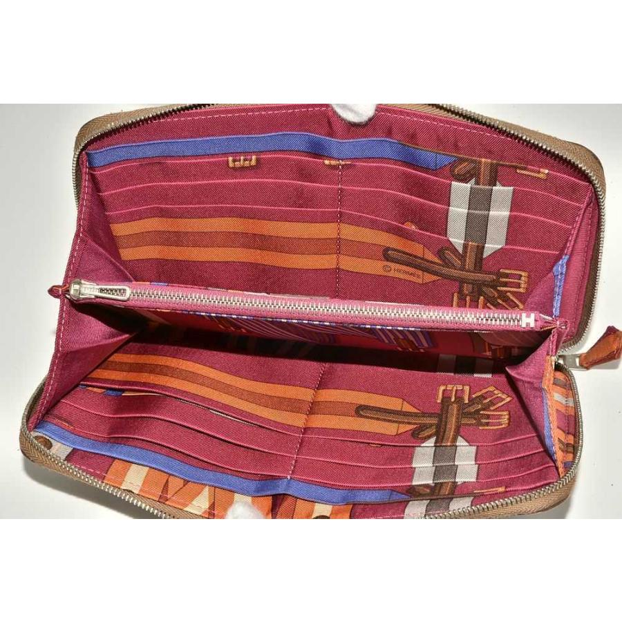 極美品】エルメス アザップシルクイン ネイビー系 ラウンドファスナー