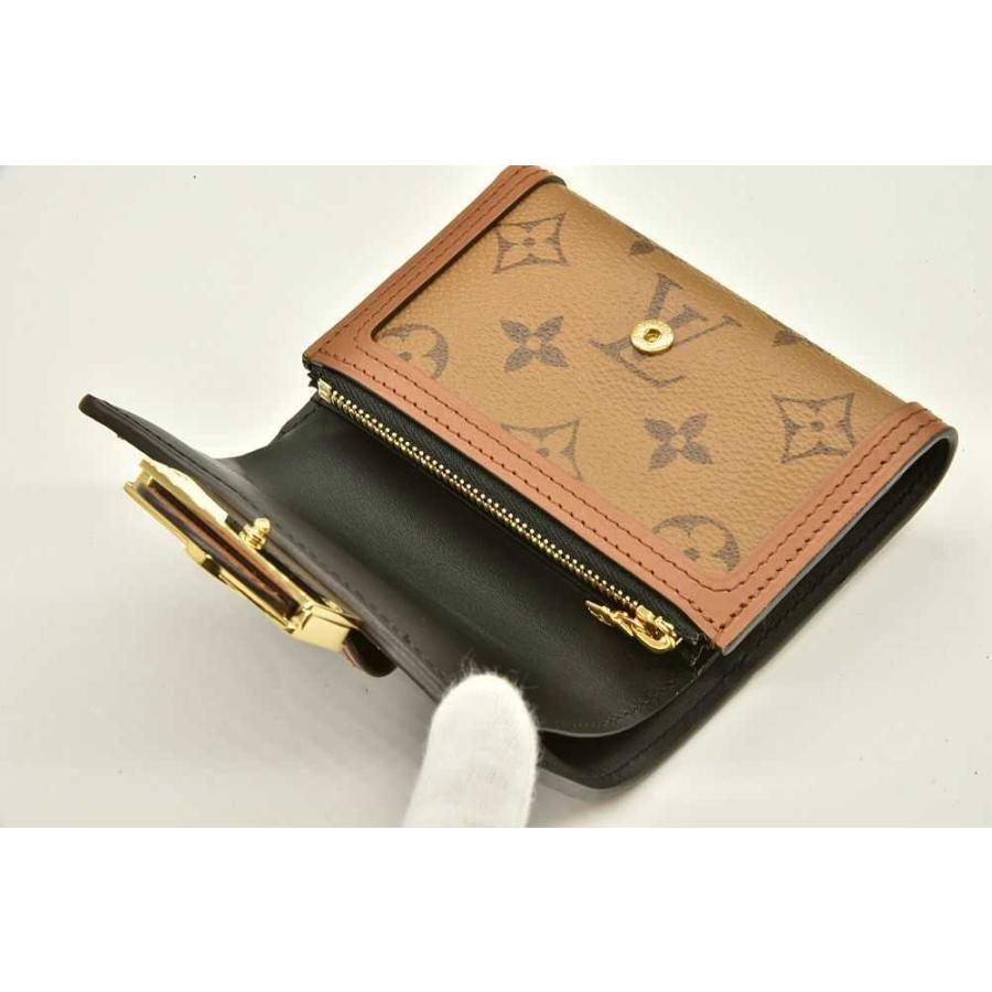 【極美品】ルイヴィトン　モノグラム　リバース　ドーフィーヌ　コンパクト　三つ折り LOUIS VUITTON（ルイ・ヴィトン） ヴィトン モノグラム リバース