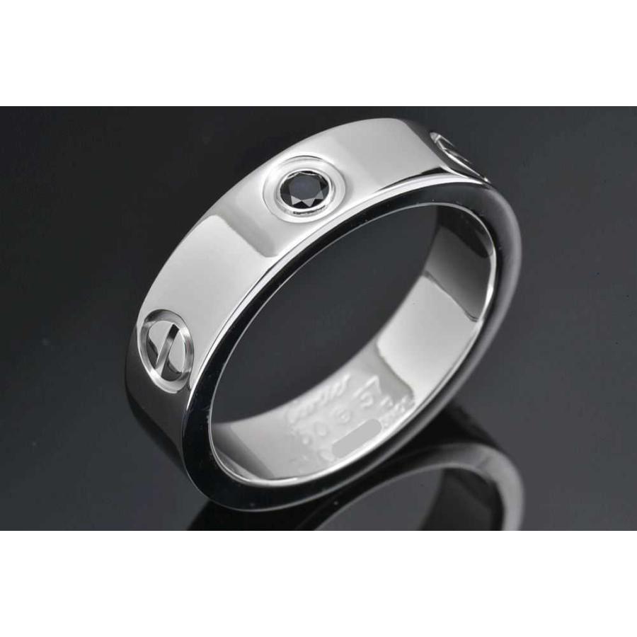 LOVE（Cartier） カルティエ ラブリング 1Pブラックサファイア K18WG
