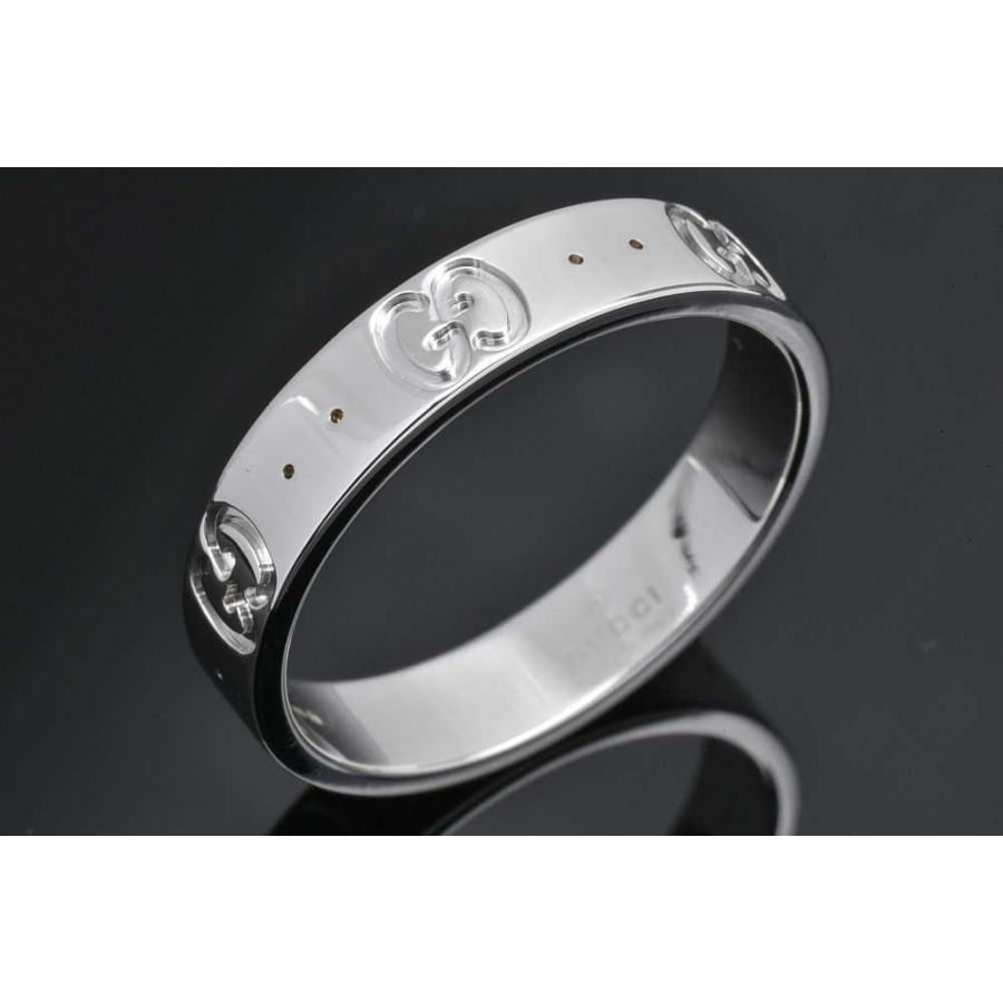 GUCCI グッチ アイコン リング GGモチーフ K18WG ホワイトゴールド #14 