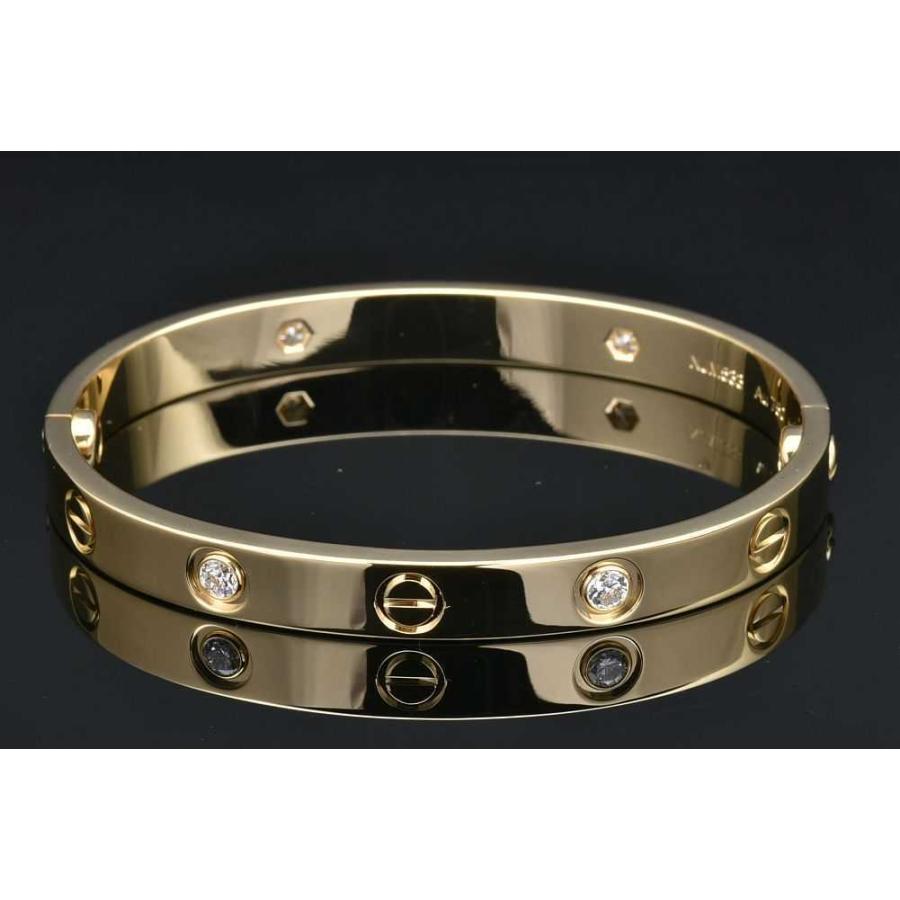 LOVE（Cartier） カルティエ ラブブレス ハーフダイヤモンド 4Pダイヤ