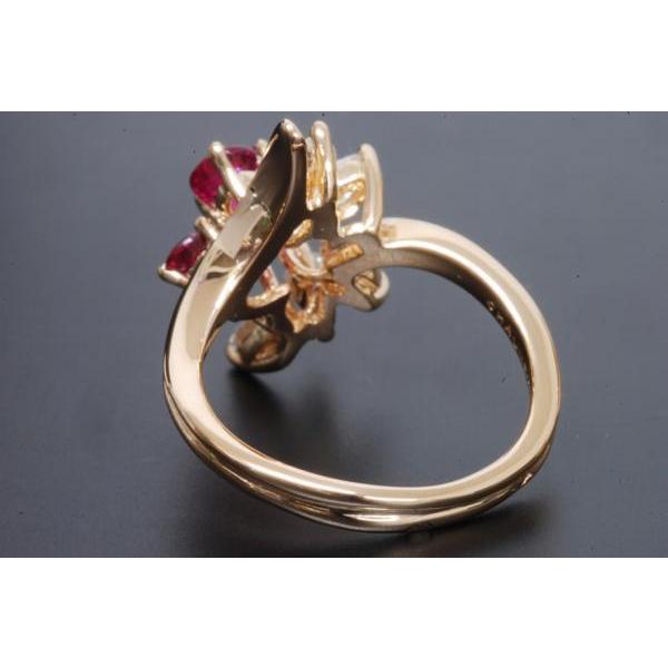 ショーメ CHAUMET K18YG イエローゴールド ルビー ダイヤモンド リング 
