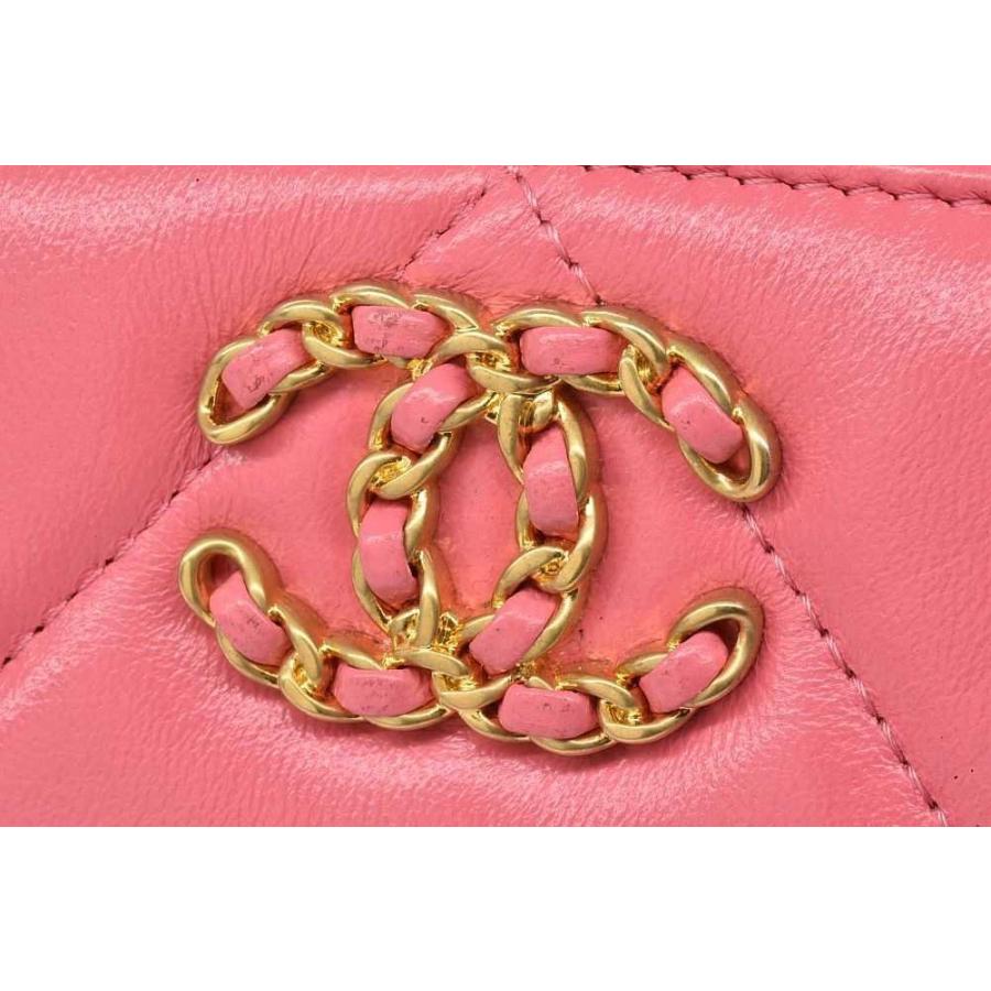 CHANEL シャネル キャビアスキン ロングジップウォレット ピンク 長財布 CHANEL 19 シャネル ロング ジップウォレット ラウンドファスナー長