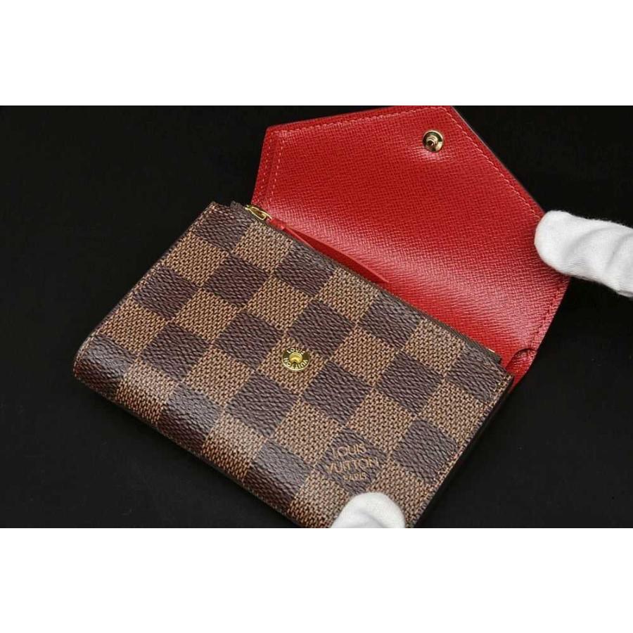 LOUIS VUITTON ヴィトン ダミエ ポルトフォイユ ヴィクトリーヌ 三  