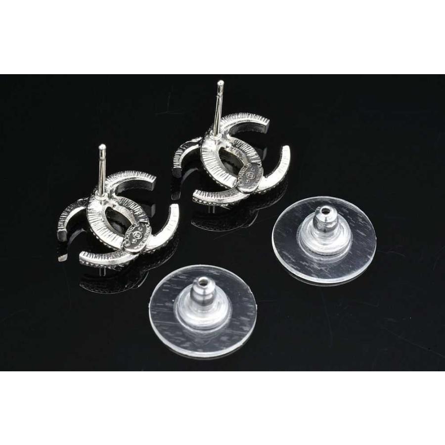CHANEL（シャネル） ココマーク ラインストーン ピアス シルバー