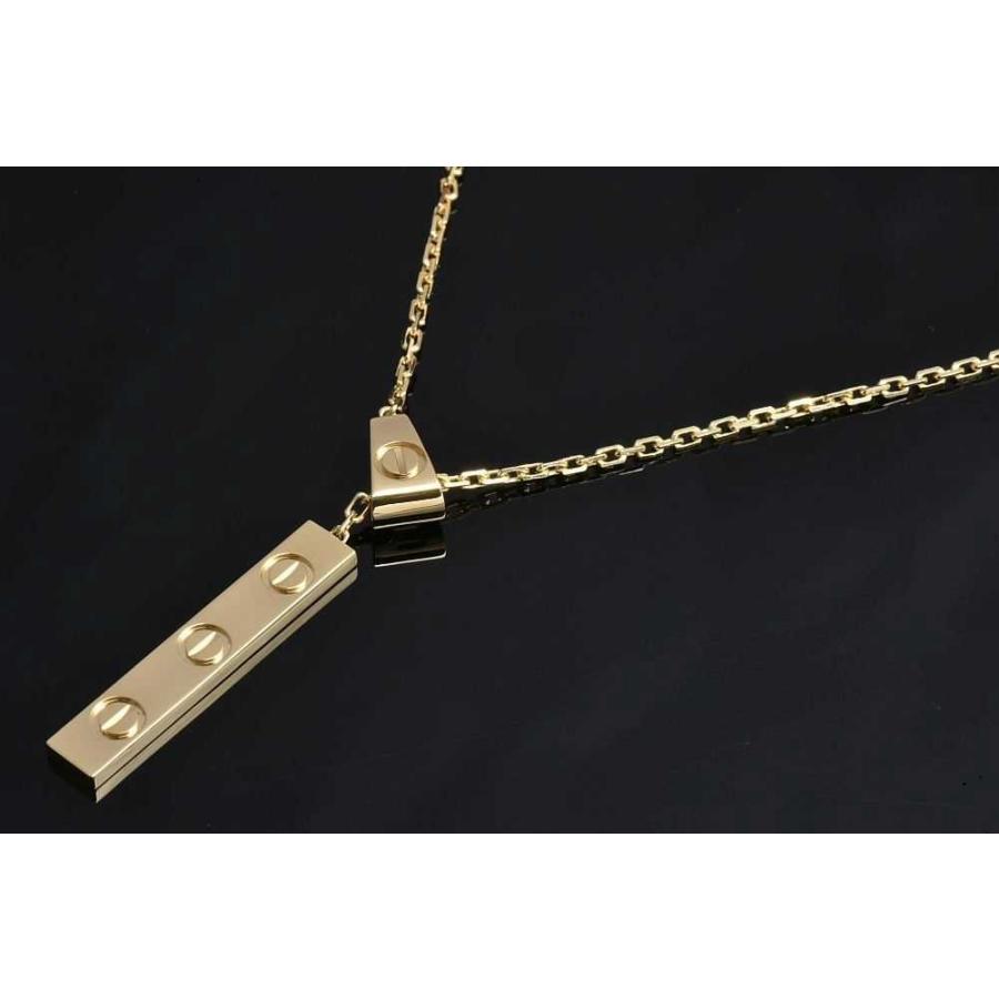 LOVE（Cartier） カルティエ ラブ Yシェイプ ネックレス K18YG  