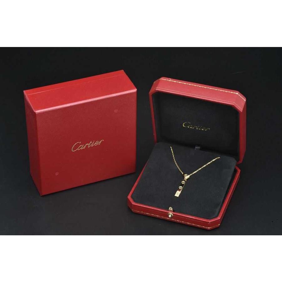 LOVE（Cartier） カルティエ ラブ Yシェイプ ネックレス K18YG  