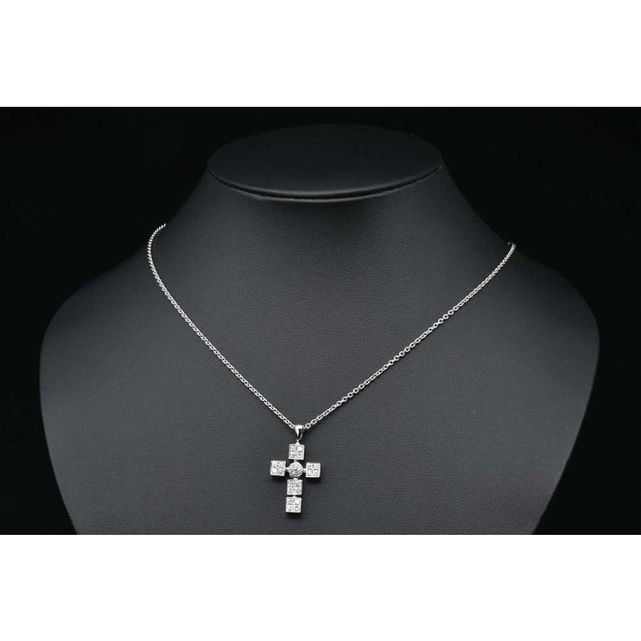 ブルガリBVLGARIルチアラテンクロスダイヤモンドペンダントネックレス