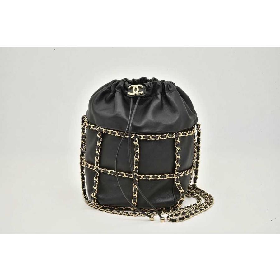 CHANEL シャネル ラムスキン ココマーク バケット 巾着チェーン CHANEL シャネル ラムスキン ココマーク バケット 巾着チェーン