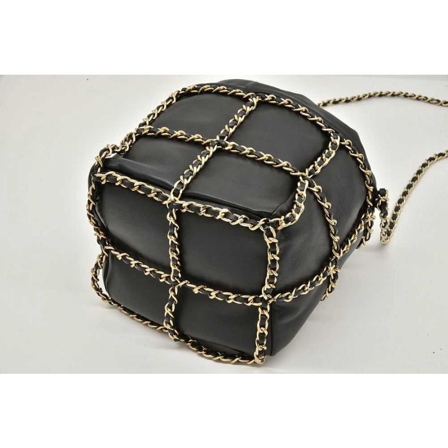 CHANEL シャネル ラムスキン ココマーク バケット 巾着チェーン CHANEL シャネル ラムスキン ココマーク バケット 巾着チェーン