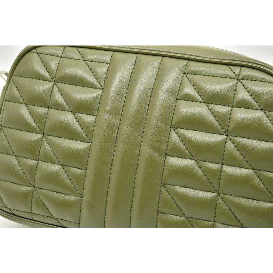 GUCCI グッチ バッグ GGマーモント ショルダーバッグ グリーン レザー ﾊﾞｯｸﾞ 447632 ショルダーバッグ
 レザー  グリーン レディース【中古】 グッチ GGマーモント チェーン ショルダーバッグ 447632｜ブランド買取