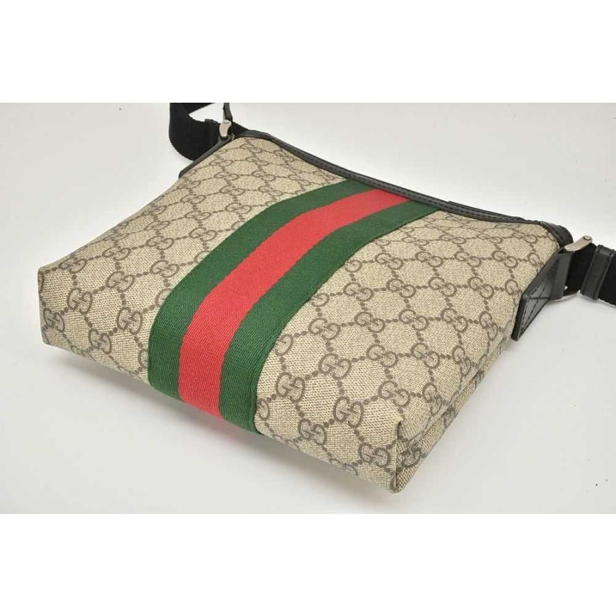 GUCCI（グッチ） GGスプリーム ショルダーバッグ ウェブストライプ