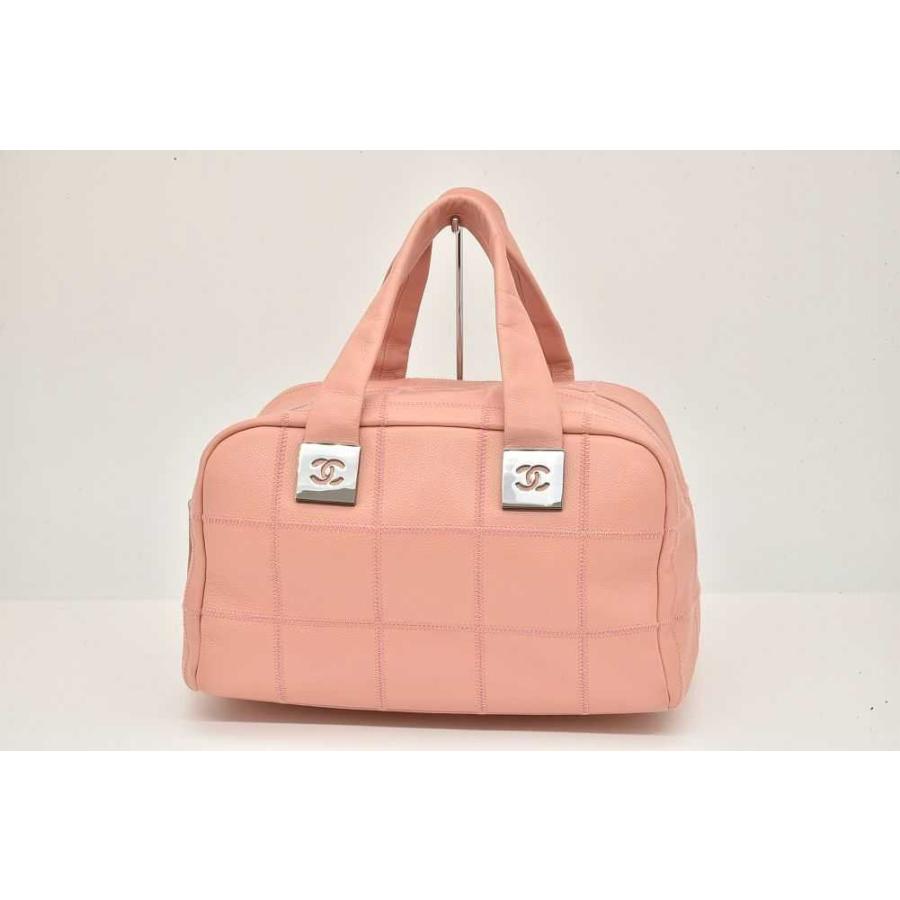 美品CHANELシャネルキャビアスキンココボストンショルダーバッグ キャビアスキン シャネル ココマーク チョコバー ハンドバッグ
