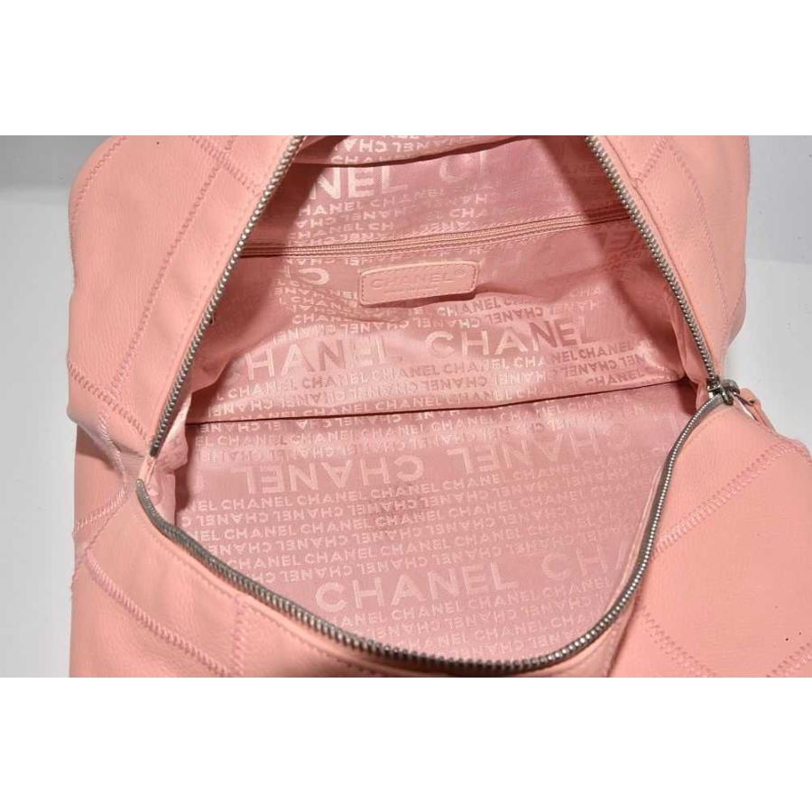 ☆SSS極美品☆ シャネル ミニボストン チョコバー キャビアスキン ピンク シャネル チョコバー ミニ ボストン 