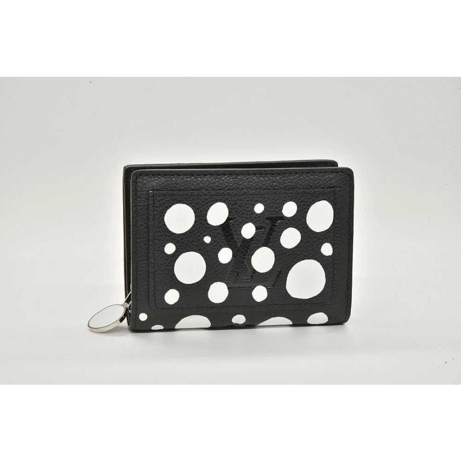 ルイヴィトン モノグラム アンプラント ポルトフォイユ クレア 草間彌生 ブルー LOUIS VUITTON（ルイ・ヴィトン） ラウンドファスナー二つ折り財布