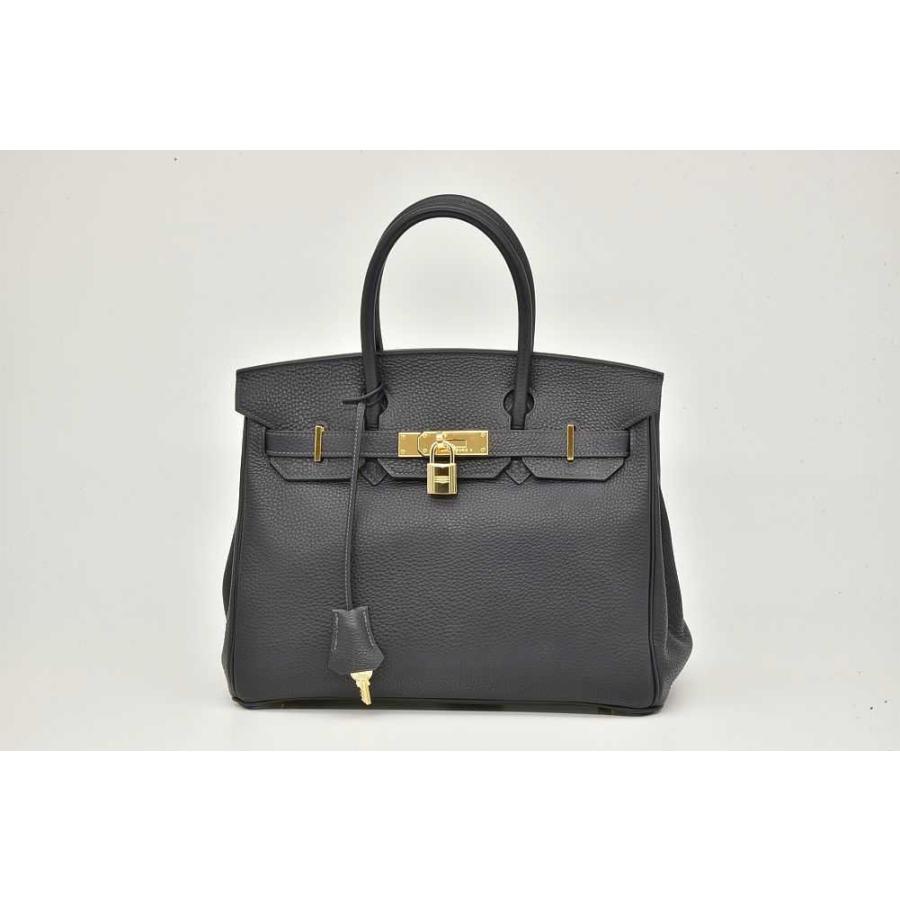 Birkin エルメス バーキン30 ハンドバッグ トゴ ネイビー系 ゴールド 