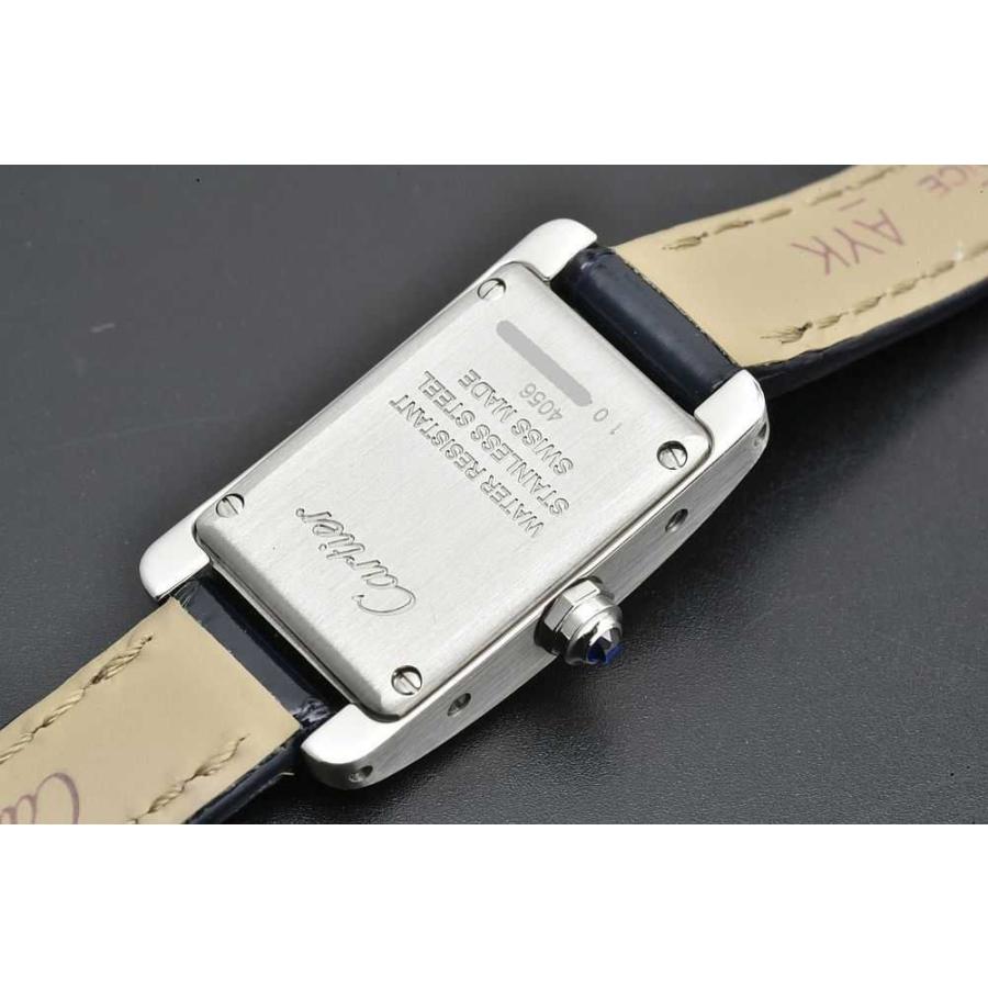 Cartier カルティエ SS アメリカンクロコ WSTA0032　シルバー文字盤　ミニタンク アメリカン クロコ ミニ クォーツ レディース 腕時計 レザー 【ブランドギャラリー東心斎橋店】 Cartier - Cartier カルティエ SS アメリカンクロコ WSTA0032 シルバー