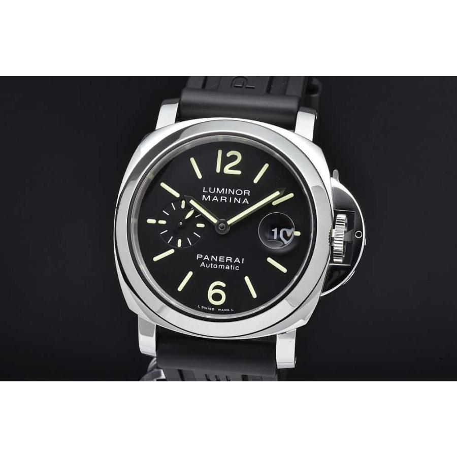 【本物保証】 箱・保付 新品同様 パネライ PANERAI ルミノール マリーナ PAM00104 OP6763 黒文字盤 SS ラバー 自動巻 44ミリ メンズ 腕時計 LEMINOR パネライ PAM00104 ルミノールマリーナ 44mm メンズ SS/ラバー