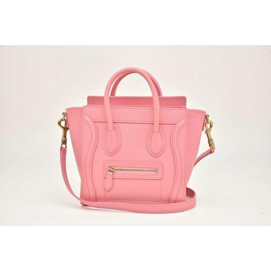 CELINE セリーヌ ハンドバッグ ラゲージ マイクロショッパー ピンク