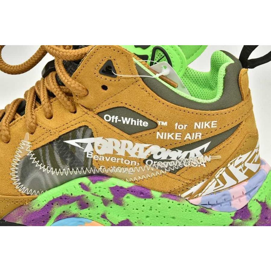 NIKE オフホワイトxナイキ エアテラフォーマ ウィート アンド グリーン 