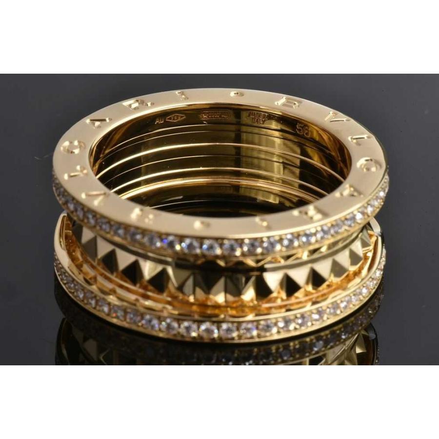 ブルガリ ビー・ゼロワン K18 ロックリング 2バンド 15.5号 楽天市場】[返品OK]ブルガリ ビー・ゼロワンロックリング 2