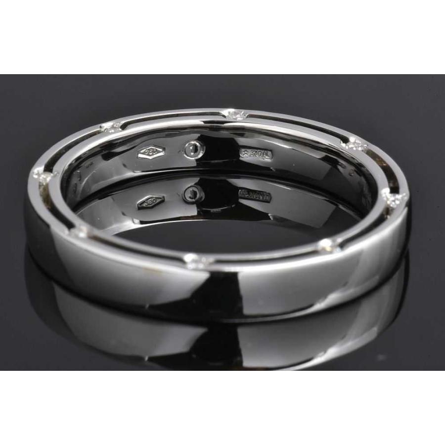 K18WG ブラックダイヤ ダイヤ リング 18金 指輪 15号 Y04039