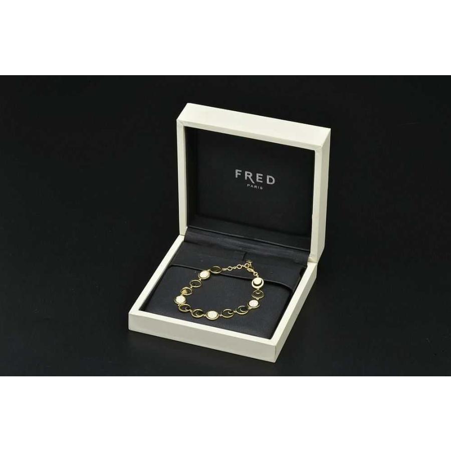 FRED YG ダイヤ ブレスレット Fred（フレッド） 美品 フォース10 LM フル ダイヤモンド アフター