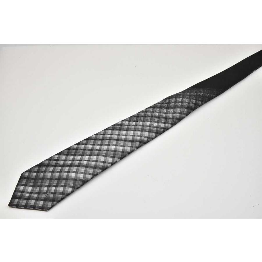 LOUIS VUITTON チェック柄ネクタイ グレー/ブラック LOUIS VUITTON（ルイ・ヴィトン） ヴィトン ネクタイ チェック柄 LV
