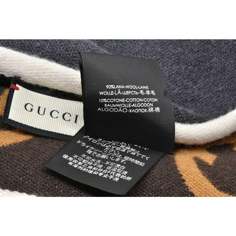 【未使用に近い】グッチ ポンチョ インターロッキング GGロゴ モヘヤ 牛革 黒 未使用に近い】グッチ ポンチョ インターロッキング GGロゴ