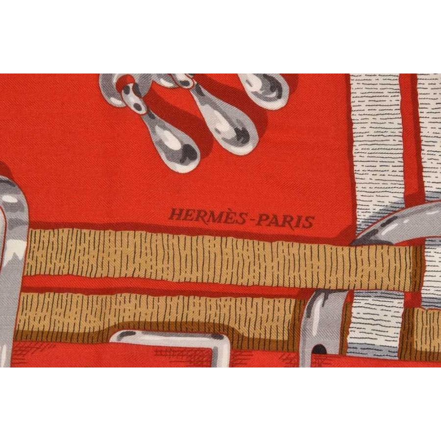 エルメス(Hermes) カシミヤシルク140 Mors a Jouets HERMES（エルメス） カレ140 MORS A JOUETS CHEMISE カシミヤ シルク
