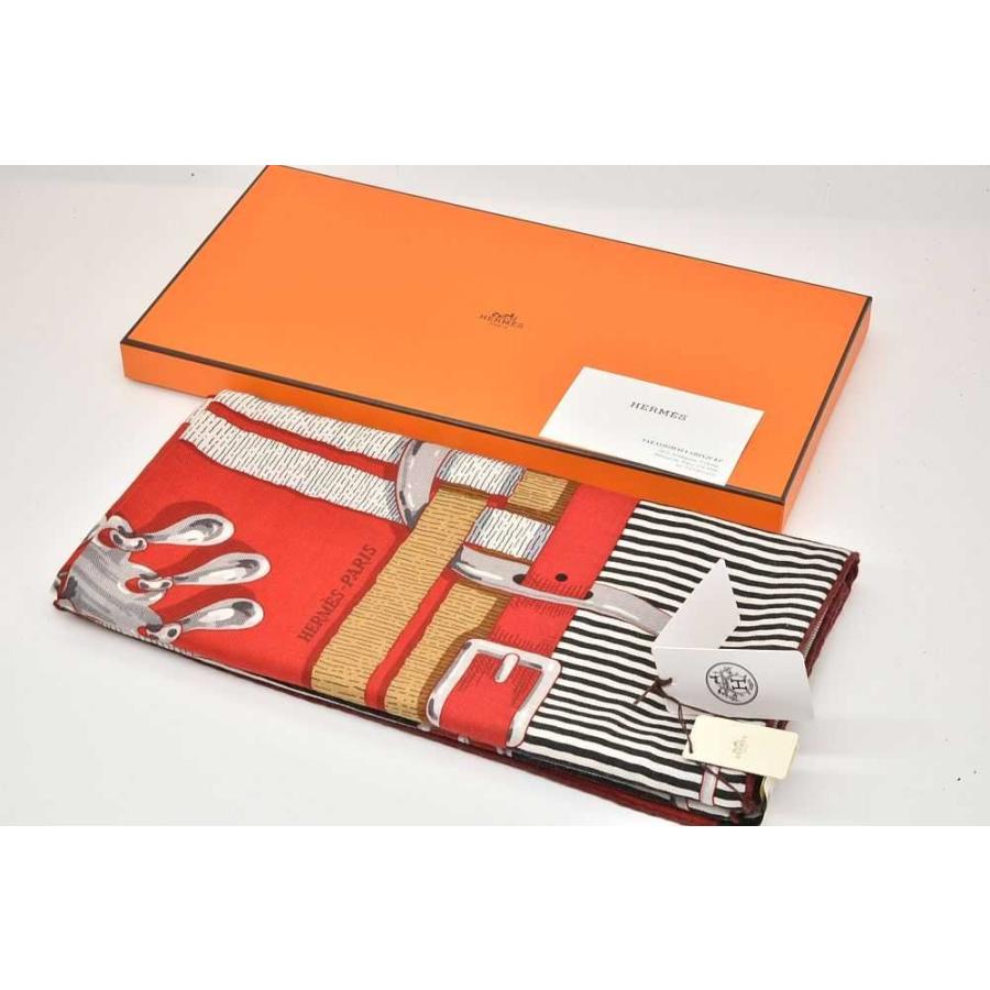 HERMES（エルメス） カレ140 MORS A JOUETS CHEMISE カシミヤ シルク