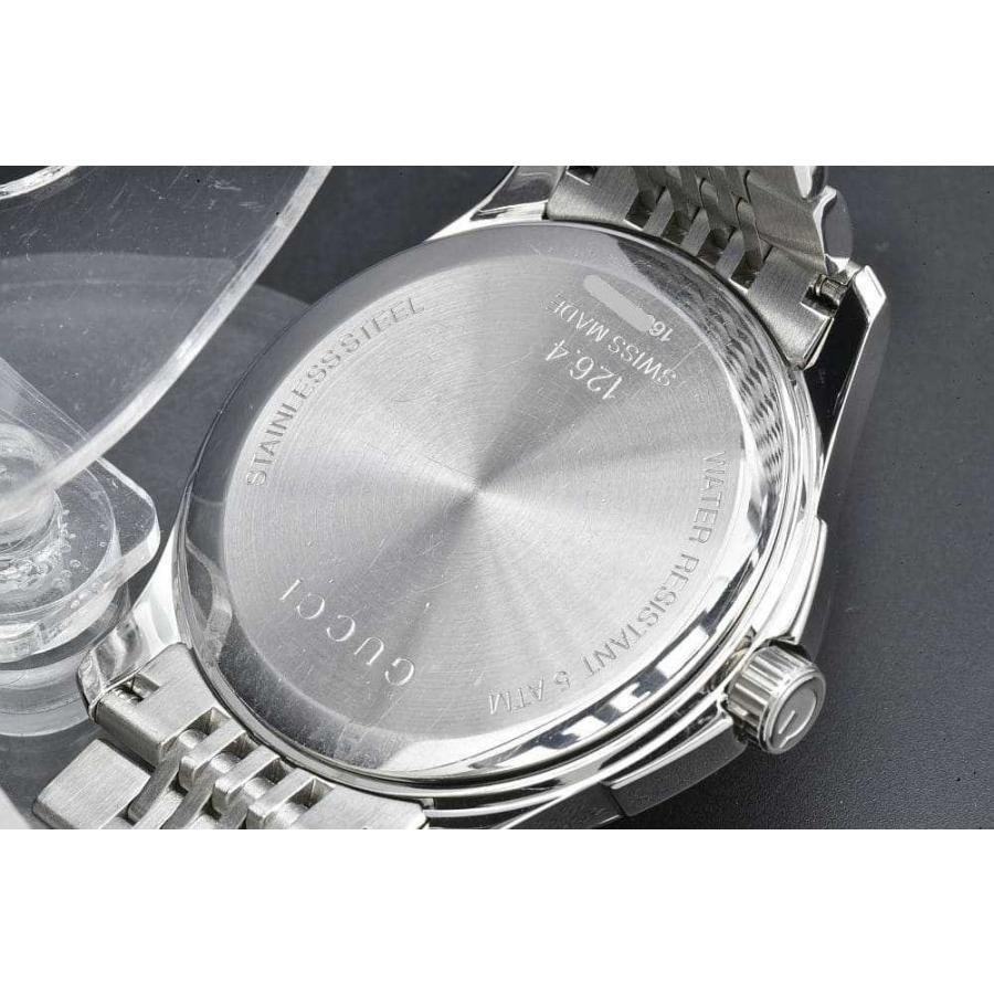 電池交換済 GUCCI グッチ Gタイムレス 126.4 50m防水 黒 ブラック SS ステンレス 純正ベルト 純正尾錠 メンズ レディース ボーイズ クォーツ【6ヶ月保証】【腕時計】【中古】 電池交換済 GUCCI グッチ Gタイムレス 126.4 50m防水 黒 ブラック SS