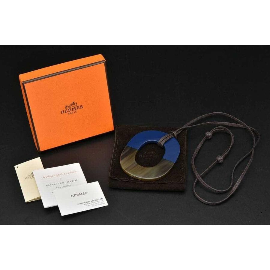 HERMES（エルメス） イスム PM ネックレス バッファローホーン ブルー 