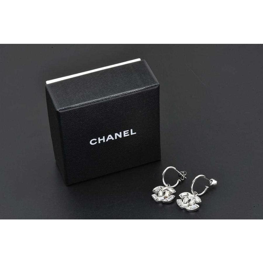 CHANEL シャネル ピアス ラインストーン スクエア