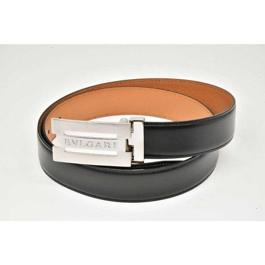 BVLGARI ブルガリ リバーシブルベルト ロゴバックル レザー BVLGARI ブルガリ リバーシブルベルト ロゴバックル レザー