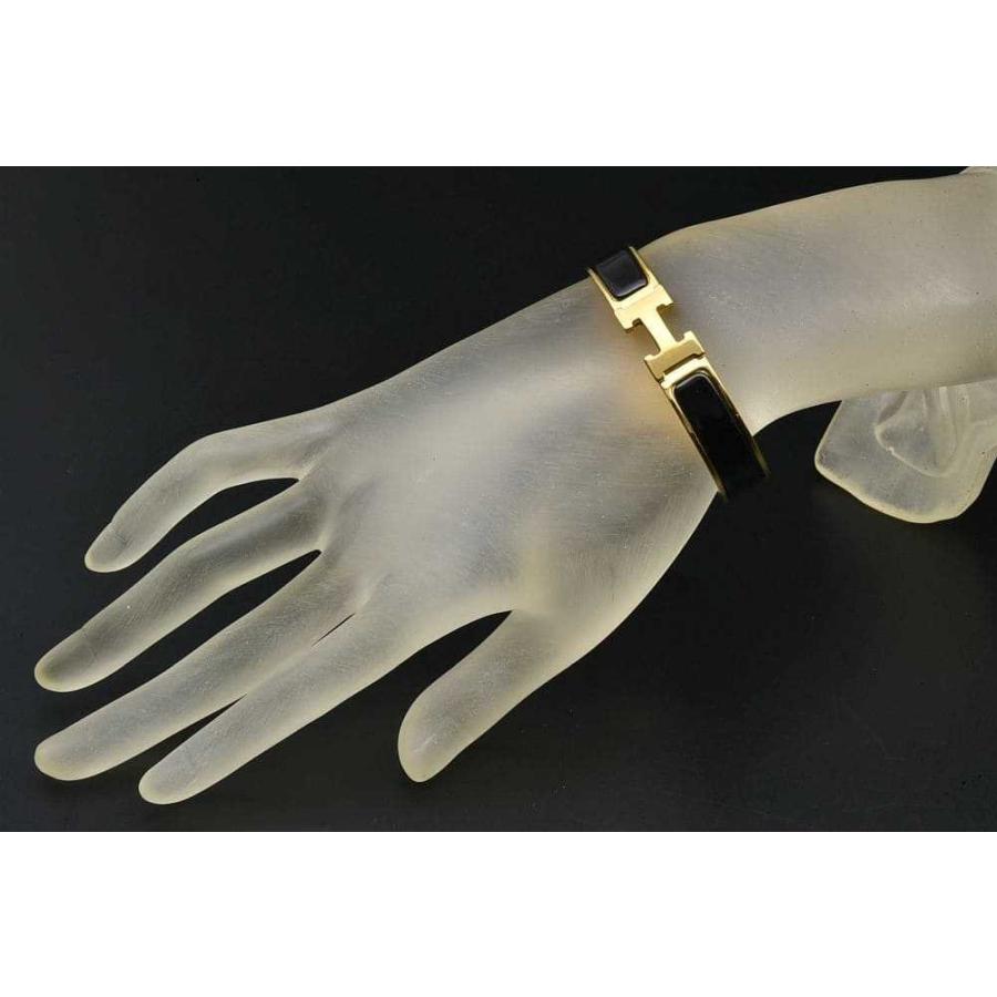 クリックH エルメス エナメルブレスレット PM バングル ゴールド