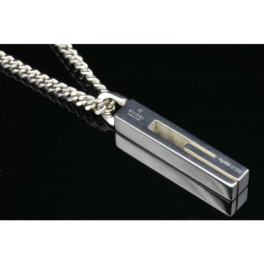 GUCCI（グッチ） カットアウトG ペンダント ネックレス Gバー AG925