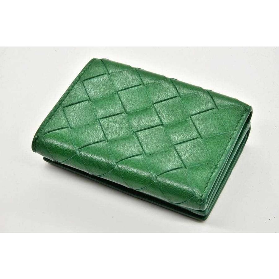 ボッテガヴェネタ　グリーン　コンパクト財布　USED 中古・古着通販】BOTTEGA VENETA (ボッテガベネタ) スモール