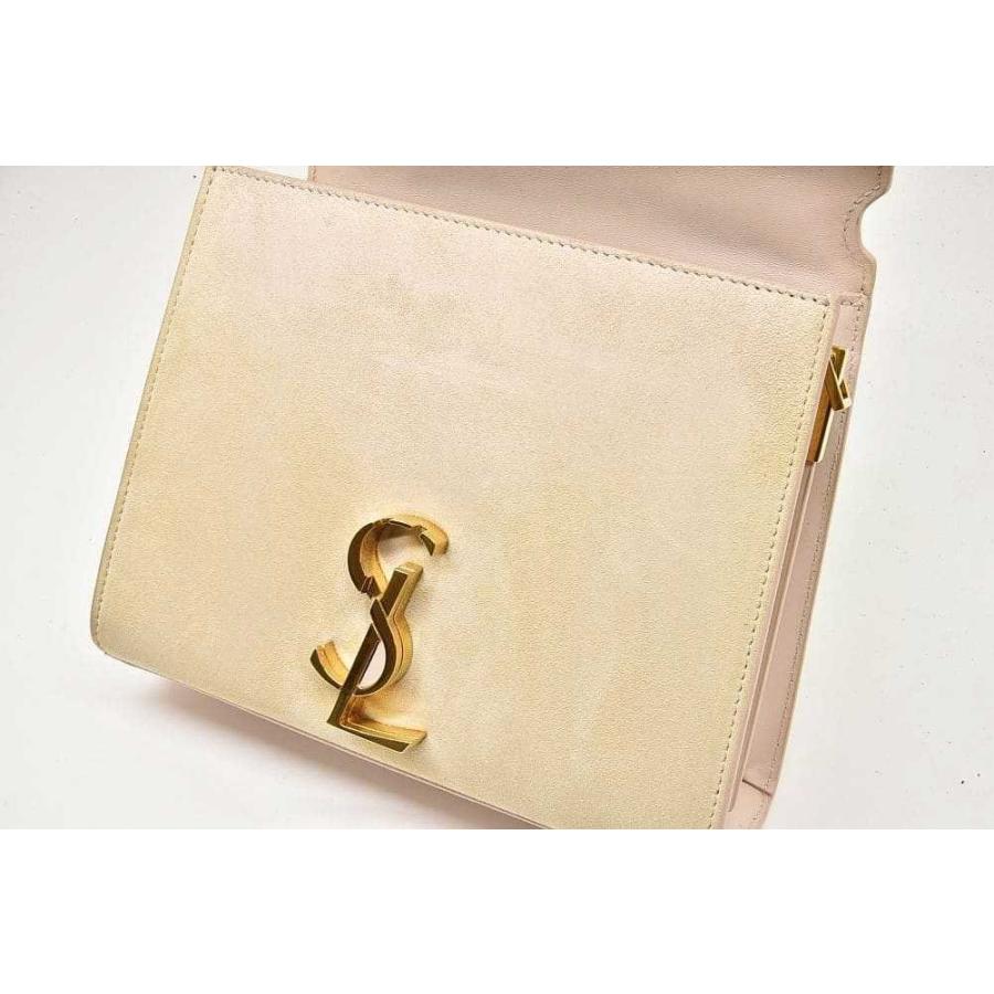 YSL　サンローラン　カサンドラ　チェック　ショルダーバッグ　レザー　ゴールド CASSANDRA サンローラン カサンドラ トップハンドル 2WAY ハンドバッグ