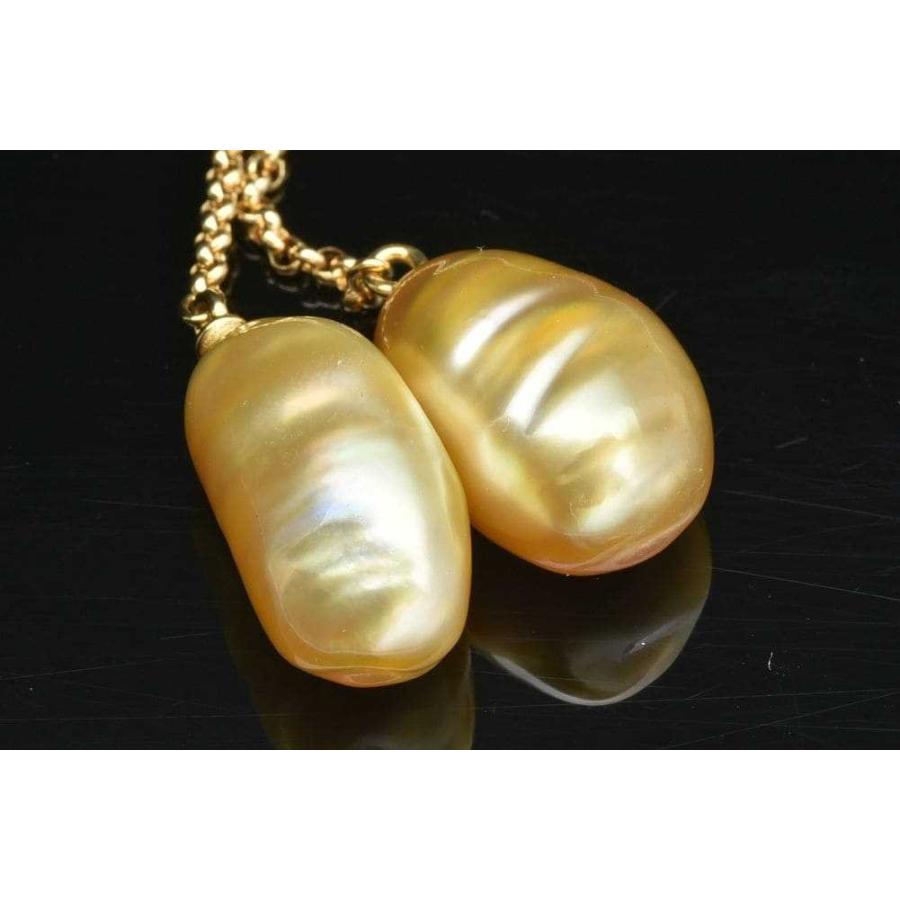MIKIMOTO（ミキモト） ゴールデンパール ダイヤモンド ネックレス 