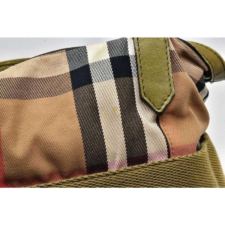 バーバリー ハウスチェック レザー トートバッグ ハンドバッグ 2WAY ショルダーバッグ グリーン ベージュ 3763787 | BURBERRY | 03