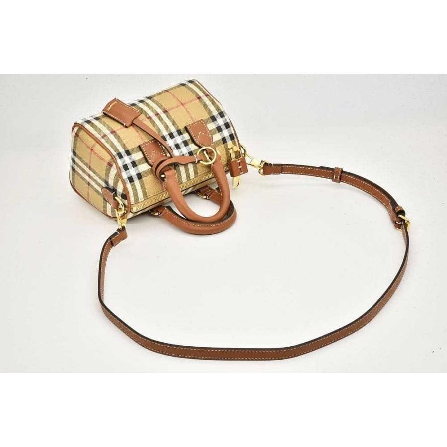 BURBERRY バーバリー ミニ チェック ボウリングバッグ 2WAY BURBERRY バーバリー ミニ チェック ボウリングバッグ 2WAY