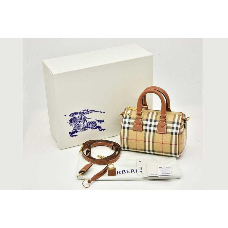 BURBERRY バーバリー ミニ チェック ボウリングバッグ 2WAY BURBERRY バーバリー ミニ チェック ボウリングバッグ 2WAY