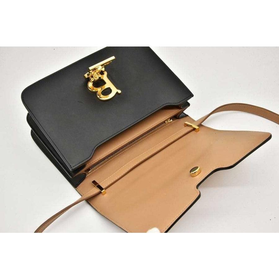 BURBERRY バーバリー TBロゴ ショルダーバッグ ポシェット ミニバッグ 斜め掛け 2WAY クラッチバッグ レザー ブラック 黒 ゴールド金具 BURBERRY（バーバリー） TBロゴ ショルダーバッグ 2WAY クラッチバッグ