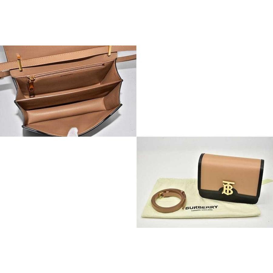 【美品】BURBERRY ベージュ レザー クラッチバッグ BURBERRY（バーバリー） TBロゴ ショルダーバッグ 2WAY クラッチバッグ