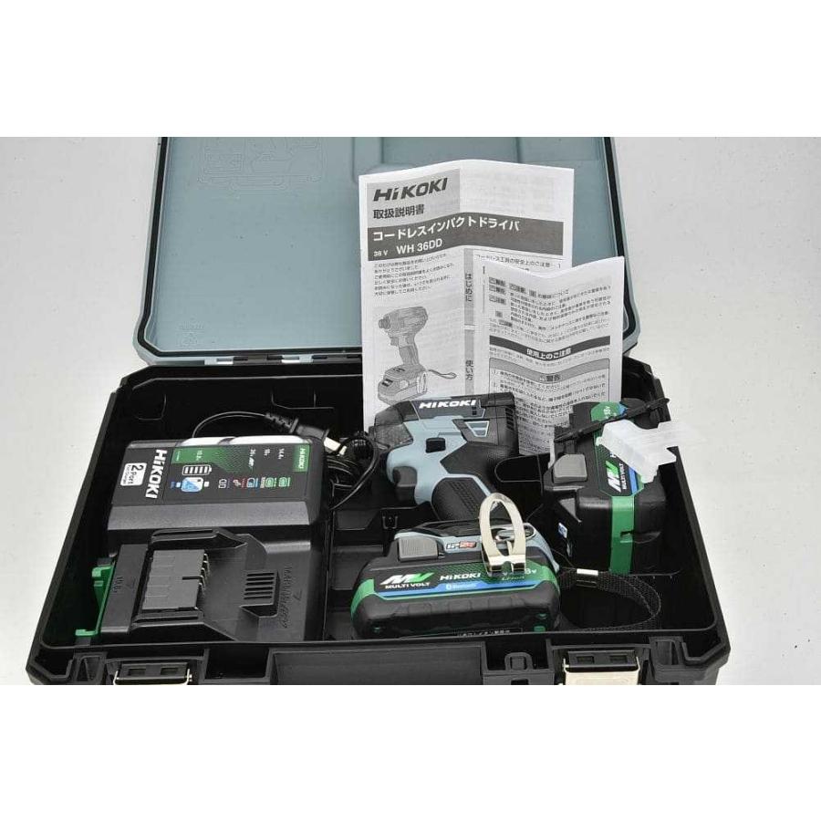 【未使用】ハイコーキ HiKOKI WH36DD2XHRSZ コードレスインパクトドライバ 36V バッテリ×2・充電器付き HiKOKI 36V マルチボルト コードレスインパクトドライバ WH36DD
