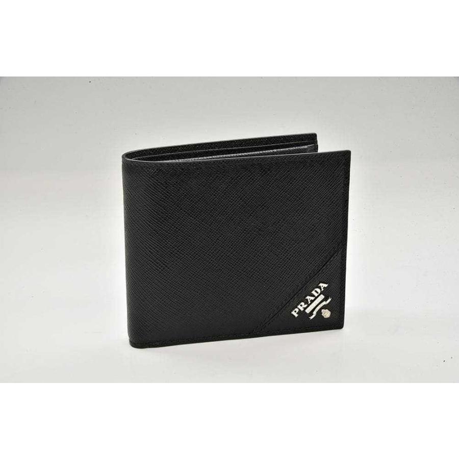 PRADA プラダ PRADAロゴ コインポケット付 サフィアーノレザー 二  